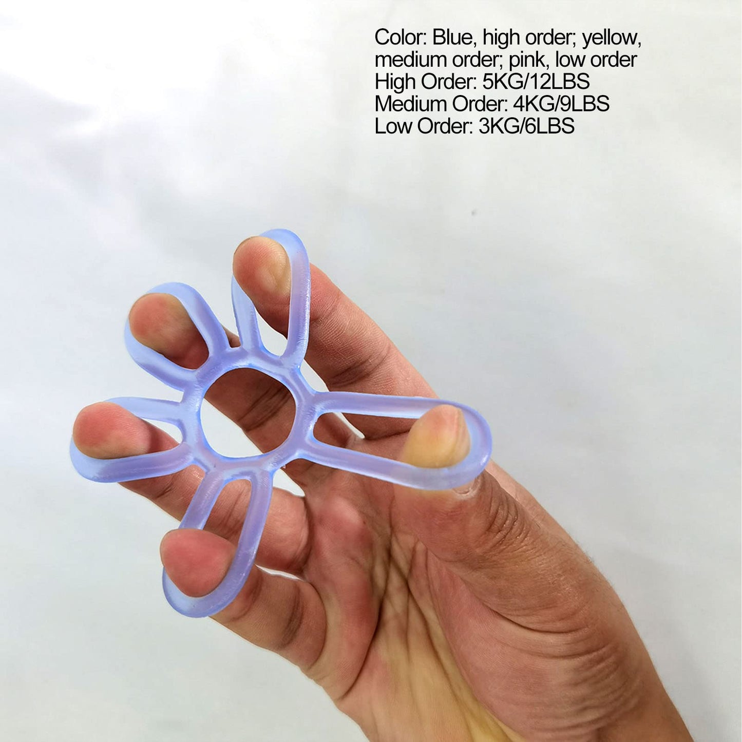 3pcs Hand Grip Strengthener Flower Shape Hand Extensor Exerciser Finger 3 Level Stretcher Hand Resistance Bands for 5/4/3kg Wrist Joint Training