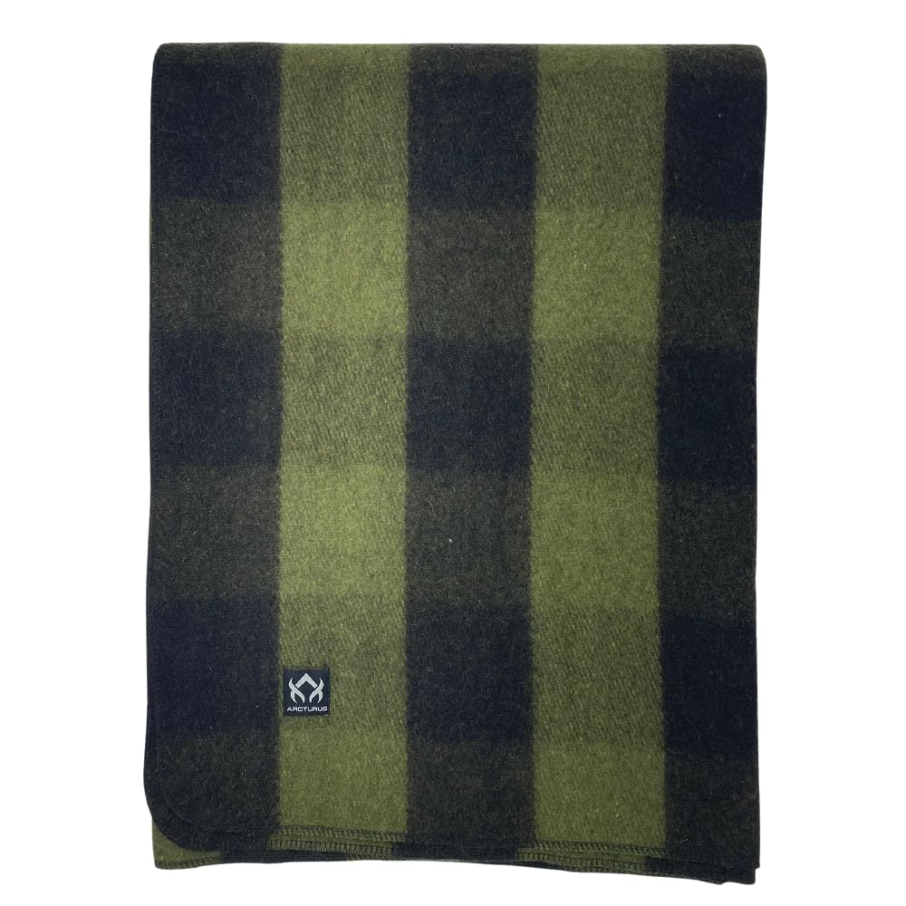 Arcturus Green Buffalo Wool Blanket and Carry Straps Bundle