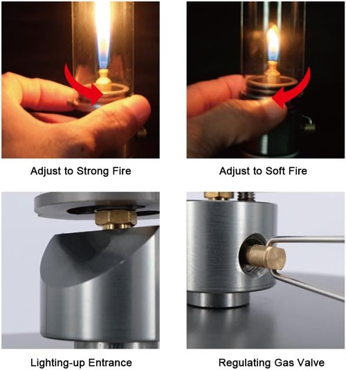 Lixada Lamp Light Butane Gas Light Lantern Outdoor Use Only for Camping Picnic Self-Driving (Gas Light Lantern)