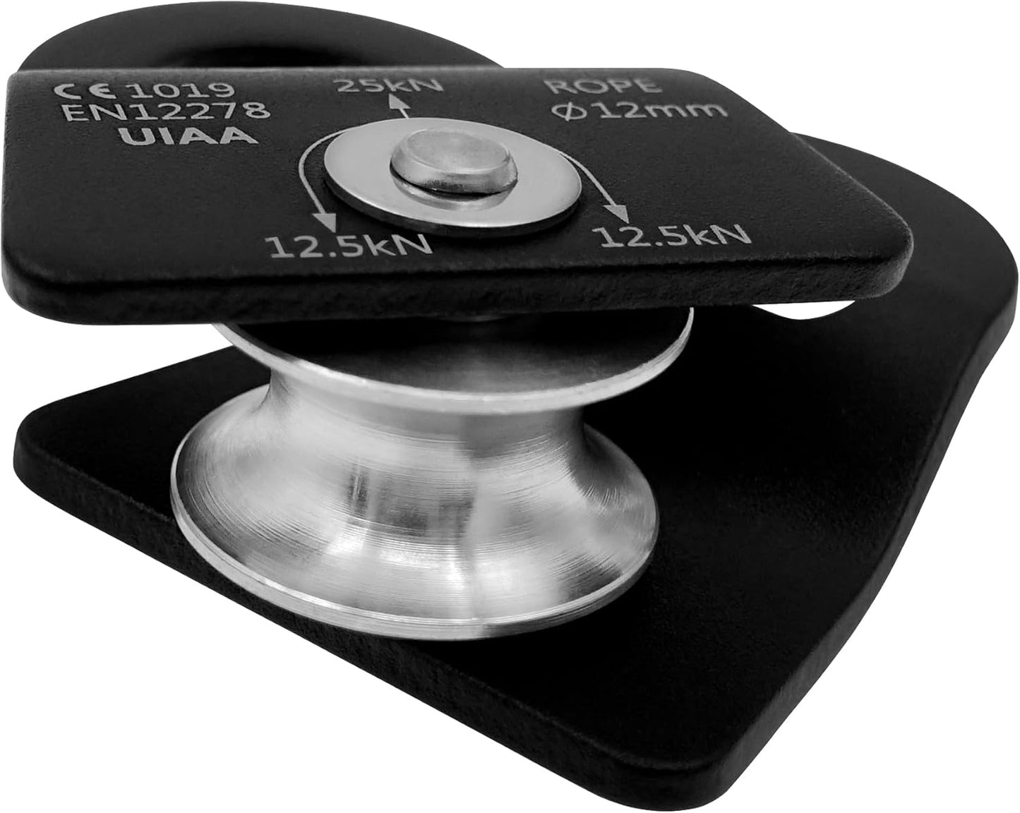 GM CLIMBING Micro Prusik Minding Pulley 25kN CE UIAA Certified 12mm Single Pulley Mobile Side Plates for Arborist Rigging Climbing Rescue