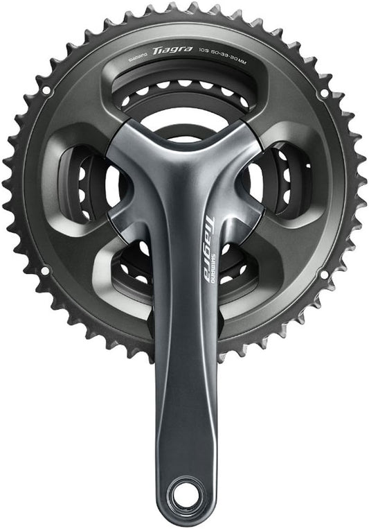 Shimano Tiagra FC-4703 Crankset - 175mm, 10-Speed, 50/39/30t, 110/74 Asymmetric BCD, Hollowtech II Spindle Interface, Gray