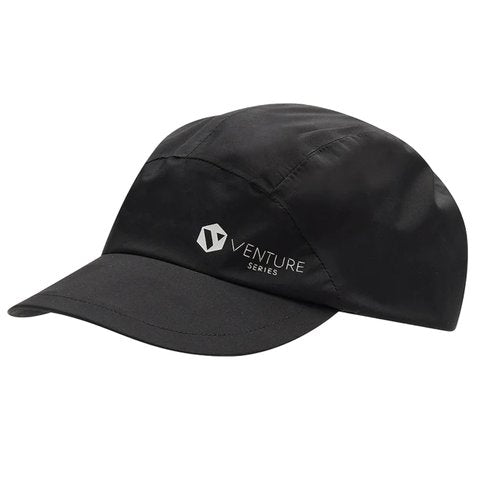 Mac in a Sac Ultralite Men's Running Cap - Highly Waterproof and Breathable - Reflective Detailing and Sun Protection - Jet Black