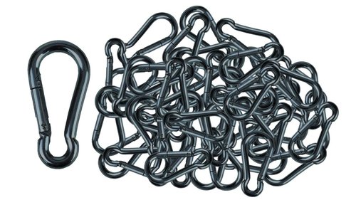 Branded Boards | 50 Pack and 100 Pack | Bulk Heavy Duty Carabiner Snap Clip Hooks |Black, Zinc and Stainless | Contractors, Gyms, Fitness Centers, Business, Industrial (8cm Black 50-Pack)