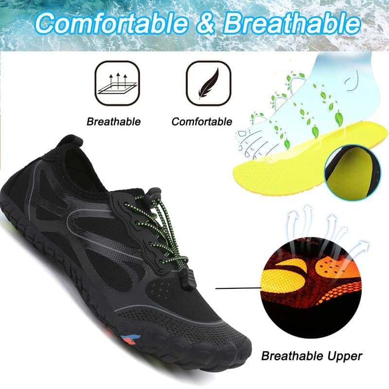 Water Shoes for Men Women Quick Dry Aqua Swim Barefoot Shoes for Outdoor Water Activities
