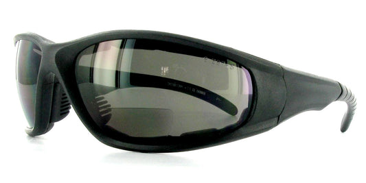 "SPORTSTER - Smoke 1.50" Bifocal Sunglasses / Safety Glasses with Non-Prescription Reading Lens. Read while you work or play in the sun!