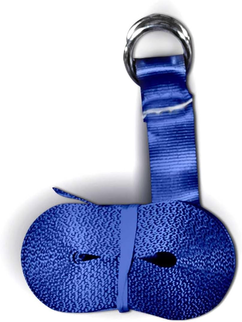 AASMAAN Sports Nylon Mesh Strap Double D-Ring | 1.5 inches Wide by 13 feet Long | 10 Packs | Used to Secure Bounce Houses, Slides, Obstacle Areas, West Coast Frames