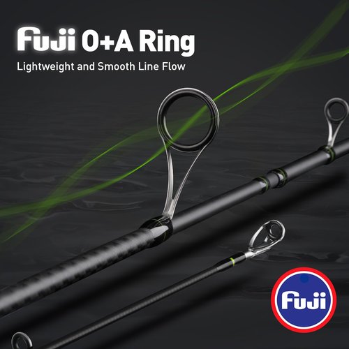 HANDING M1 Spinning Fishing Rod 7' 2-Piece Bass Fishing Rod for Pike Largemouth Bass Red Drum Striper