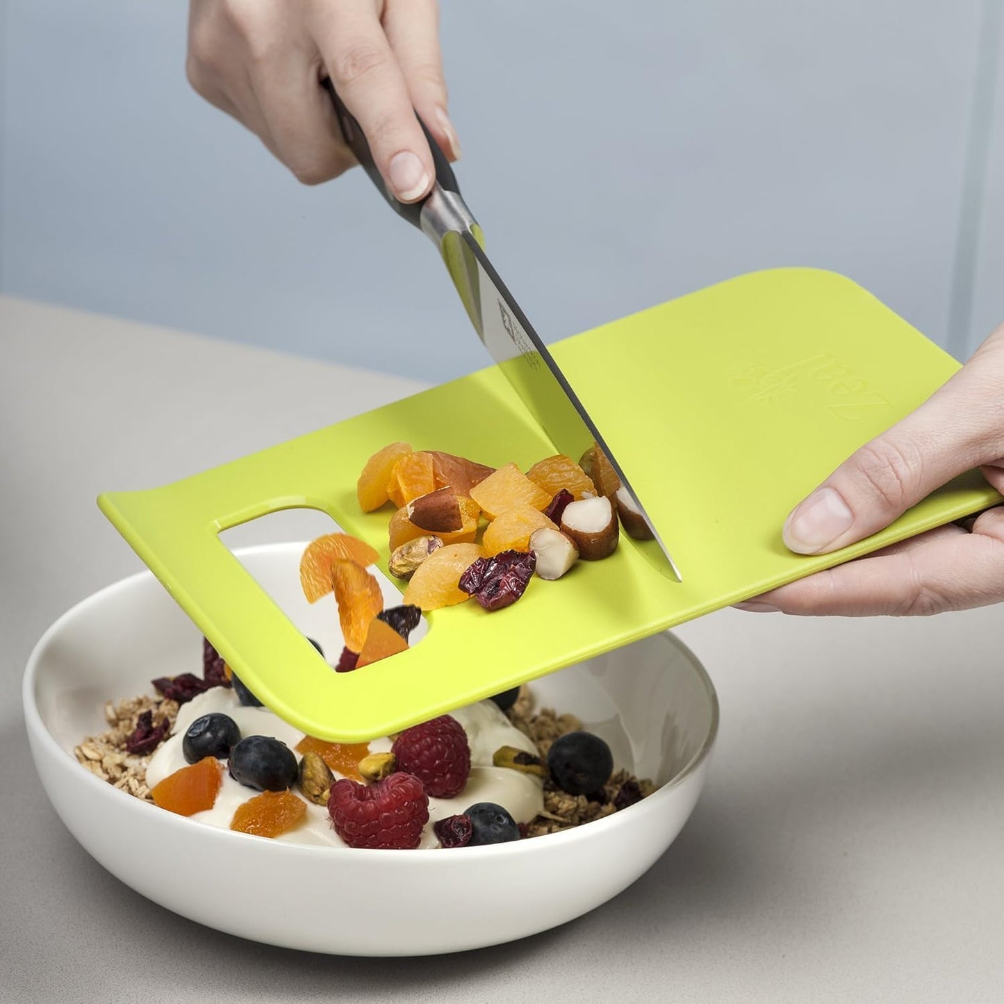 Zeal Straight to Pan Cutting/Chopping Board, 22L x 15W cm, Red 22x15cm