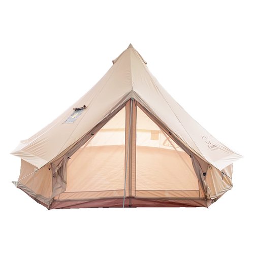 S'more Bello Bell Camping Tent, 4 Season Luxury Outdoor Camping and Glamping Tent for 4-6 Adults, Breathable Waterproof Yurt Tent Polyester Cotton Cloth Reserved Stove Jack, with Carry Bag