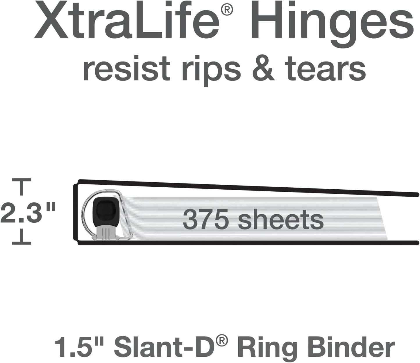 Oxford 3 Ring Binders, 2 inch ONE-Touch Easy Open D Rings, 3-Sided View Binder Covers, Binders for School, Xtralife Hinge, Non-Stick, PVC-Free, Natural Pastel, 530-Sheet Capacity, 4 Pack (79923)