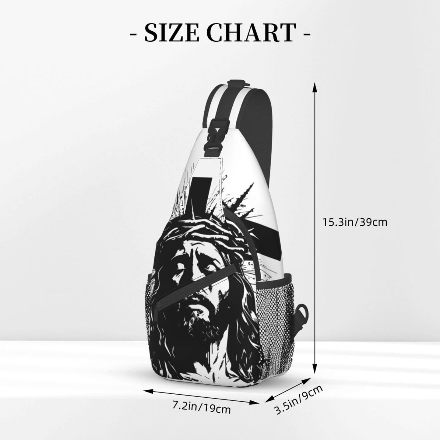 Jesus Christ Sling Backpack Chest Bag Crossbody Shoulder Bag Gym Cycling Travel Hiking Daypack For Men Women