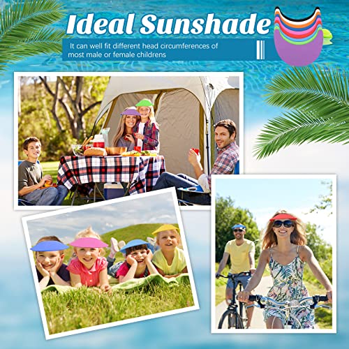 Hanaive 9 Pcs Foam Sun Visors for Women and Kids - Classic Colors
