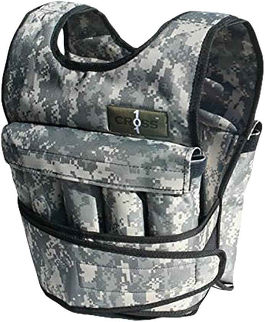 Weighted Camouflage Vest for Training - Adjustable, No Shoulder Pads