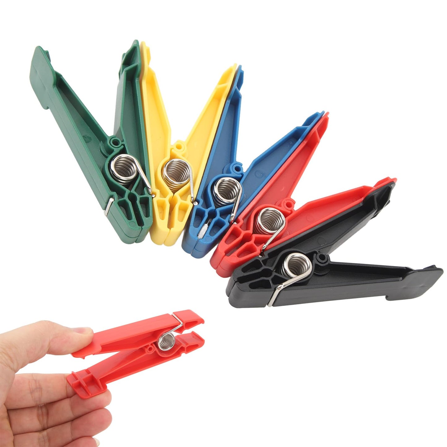 5PCS Pinch Clips, Different Strength Levels Graded Graded Pinch Pin Exerciser, Improved Grip Metal Springs for Hand Therapy