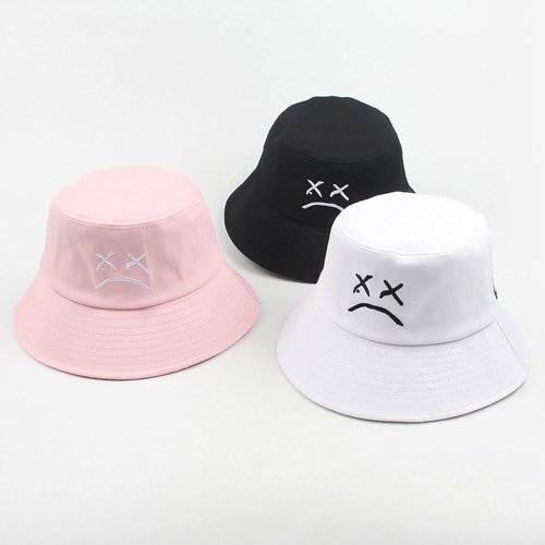 Bucket Hat Unisex Simple Caps Hip Hop Gorros Men Women Cap Beach Fishing Sunhat (US, Alpha, One Size, Black1)