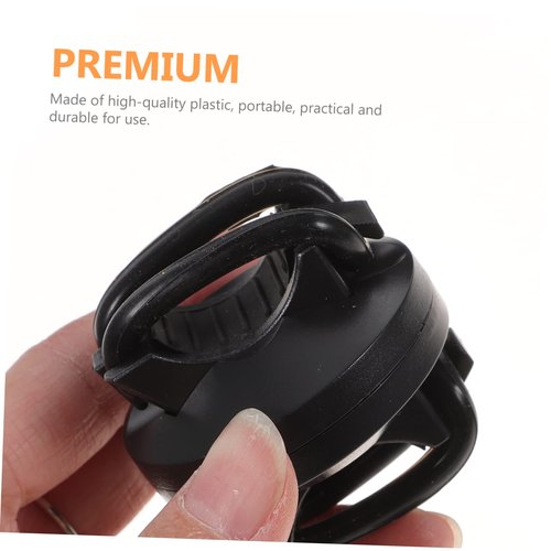 Parliky 2Pcs Adjustable Flashlight Holder for Cycling Hiking Camping Rotating Torch Light Brackets Plastic Front Light Mounting Clips Black