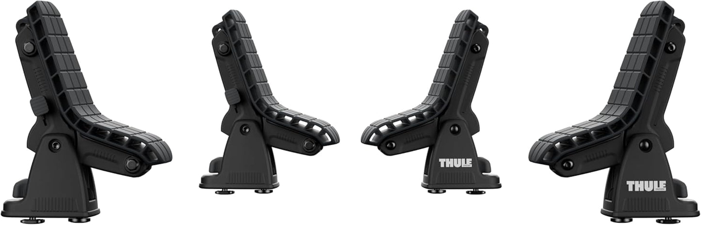 Thule DockGrip - Carries up to 36" wide kayaks and SUPs - Fits all hull shapes - Fits most roof rack cross bars - Kayak roof rack - Stand up paddleboard compatible - 85lb weight capacity