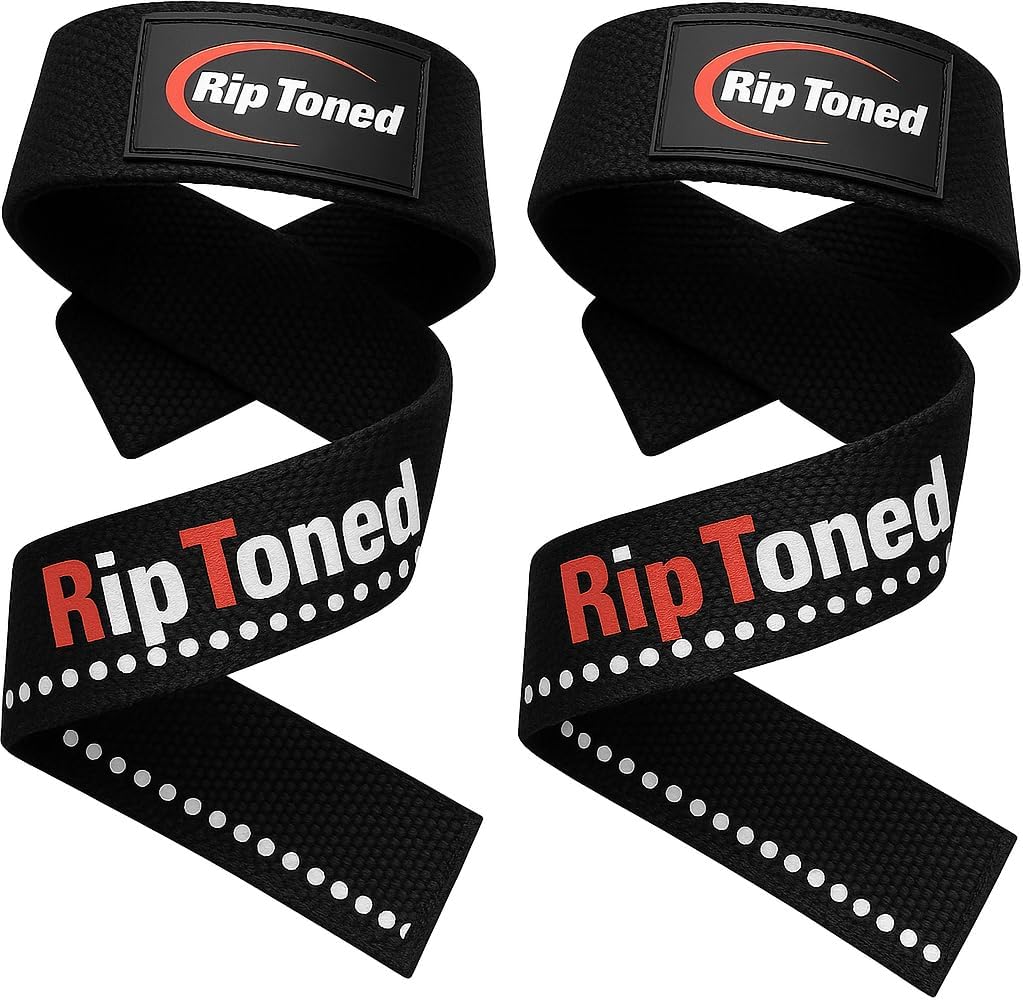 Rip Toned Performance Wrist Straps For Weightlifting - 23" Weight Lifting Straps for Men, Women (Padded) - Cotton Gym Wrist Wraps for Deadlift, Strength Training, Powerlifting, Bodybuilding