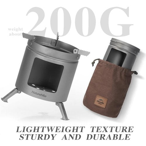 Camping Stove Titanium Wood Burning Stove,Lightweight Backpacking Stove for Outdoor Camping Trekking Hiking Backpacking Picnic BBQ