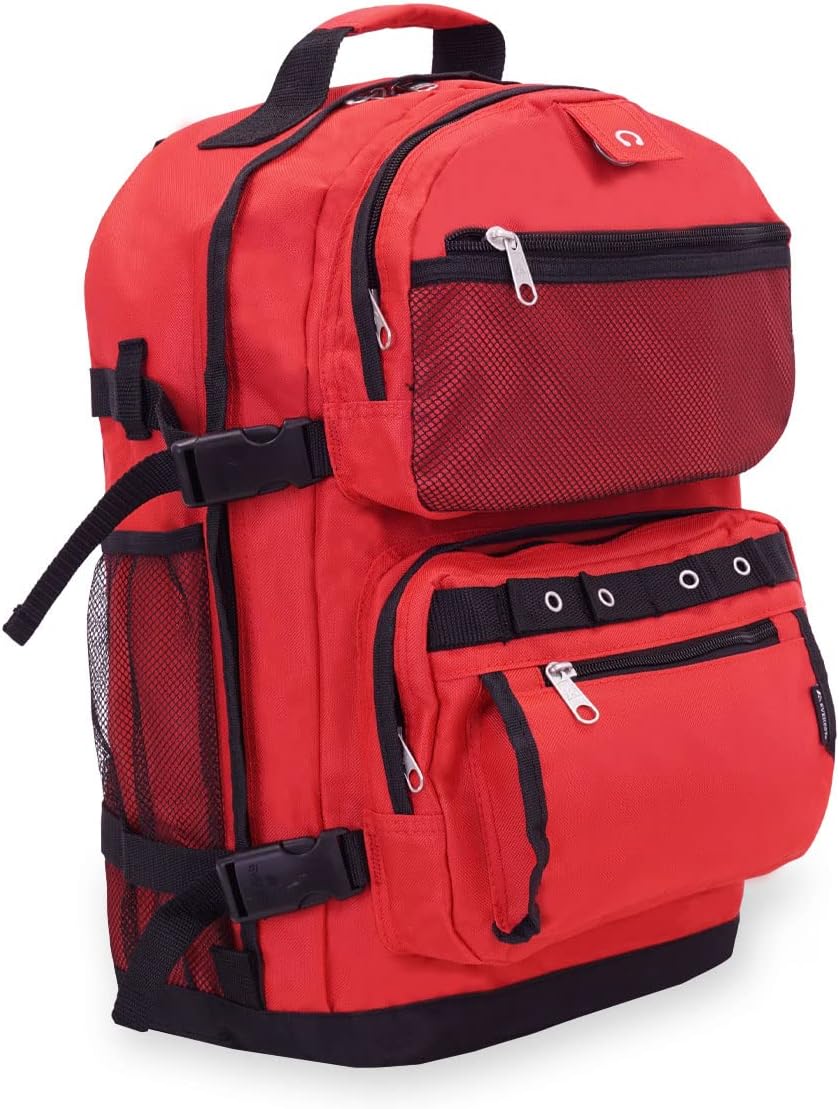 Everest Oversize Deluxe Backpack, Olive/Black, One Size