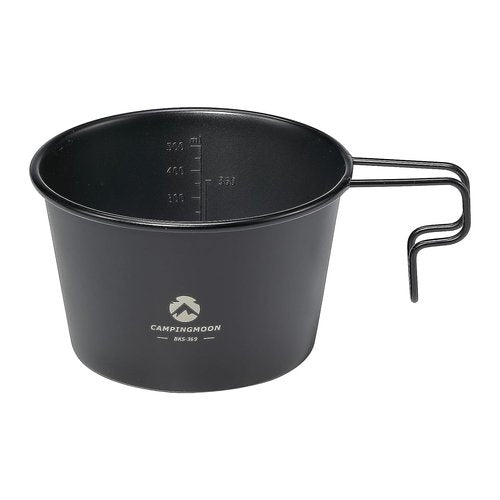 CAMPINGMOON Deep Sierra Cup 600ml Outdoor Camping Stainless Steel Sierra Cup Deep Black BKS369