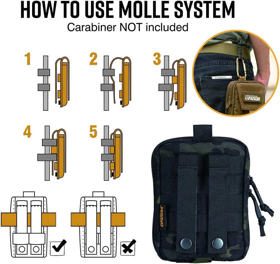 EXCELLENT ELITE SPANKER Molle Admin Pouch Military Utility Tool Pouch EDC Molle Pouchs Gadget Waist Bags