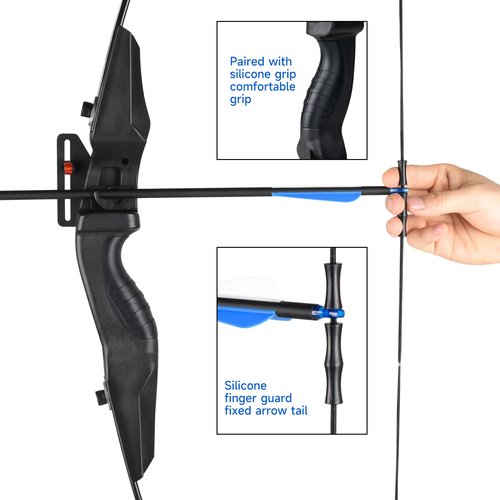 Catch&Hunt 30lbs Recurve Bow and Arrow,Archery Bows Set for Adults,Right Hands Bow,Suitable for Beginner Teenagers Outdoor Hunting,Target Practice