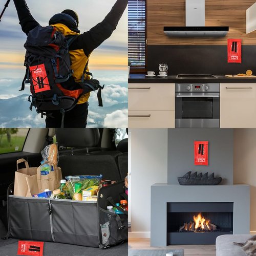 QINGZHE Emergency Fire Blanket for Home and Kitchen - 2 Pack 40"x40" Flame Suppression Fiberglass Fire Blankets for House Camping Car Office Warehouse Emergency Survival Safety