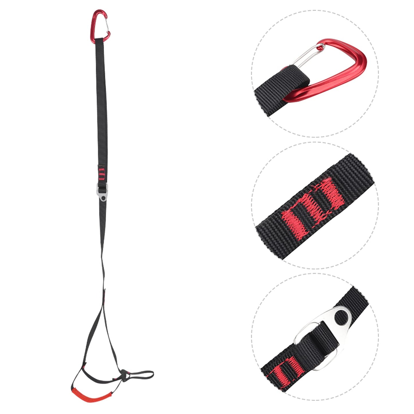 RiToEasysports Adjustable Climbing Ascender Sling Foot Loop Ascender,Foot Loop Ascender Webbing Sling for Outdoor Mountaineering, Rock Climbing, Expedition, Caving