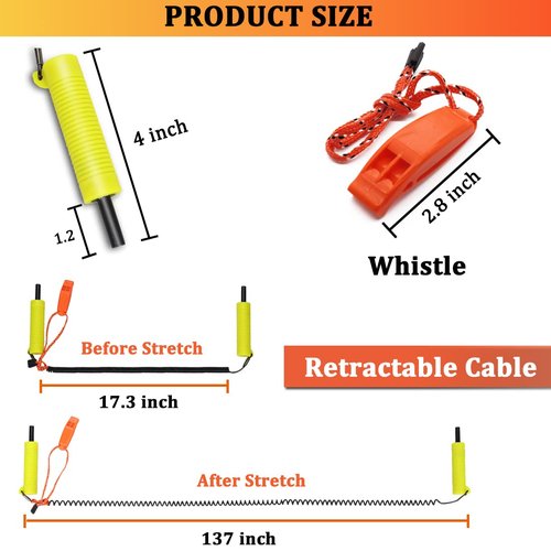 Huntury Retractable Ice Pick - Safety Spikes, Ice Skating, Fishing Accessories