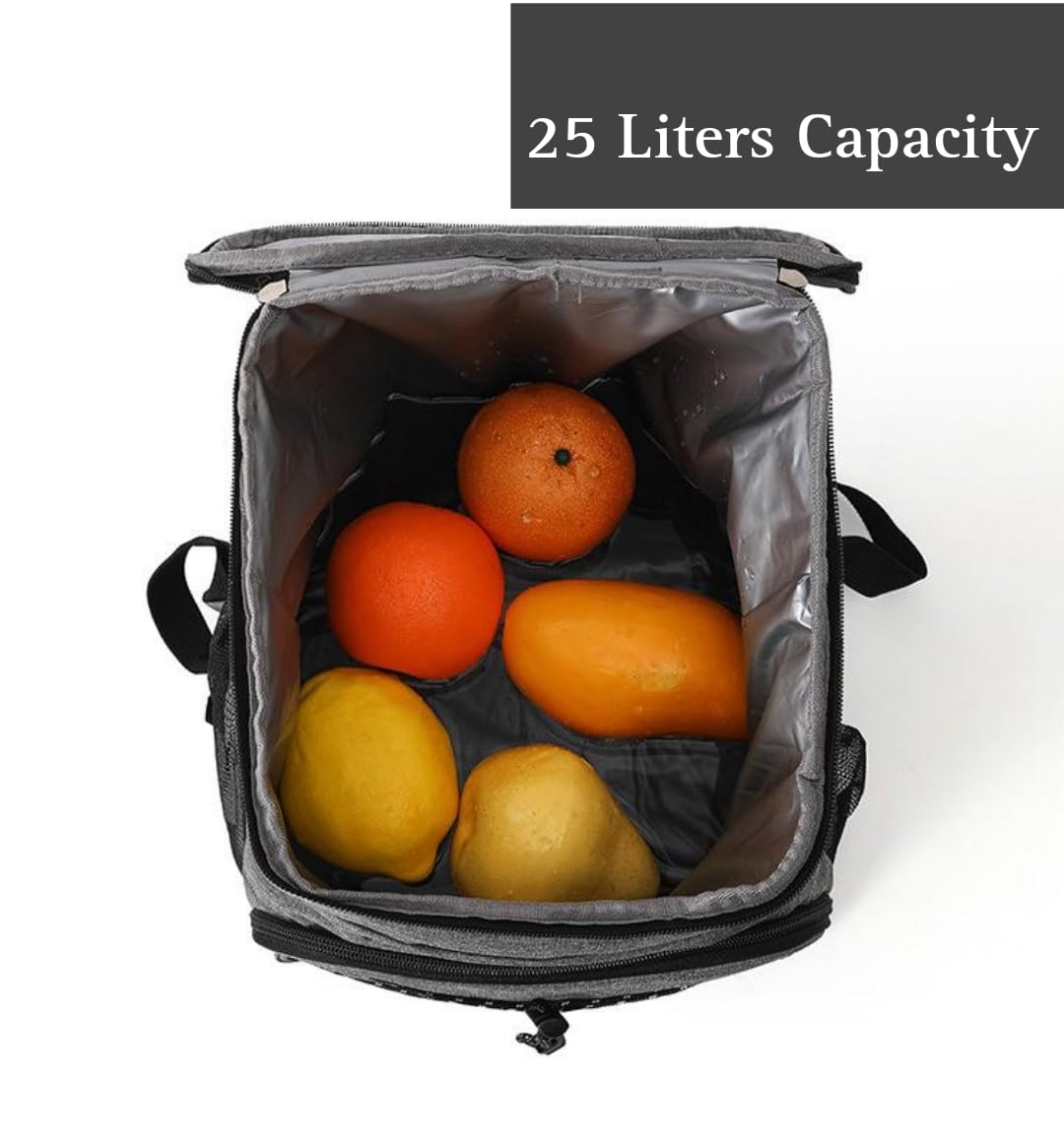 HZEX 25L Insulated Cooler Backpack – Leak Proof Travel Back Pack Cooler for Hiking, Camping, Beach, Picnic & Outdoor Adventures – Large Capacity Soft Cooler Bag for Men & Women, Keep Food - Drink Cold