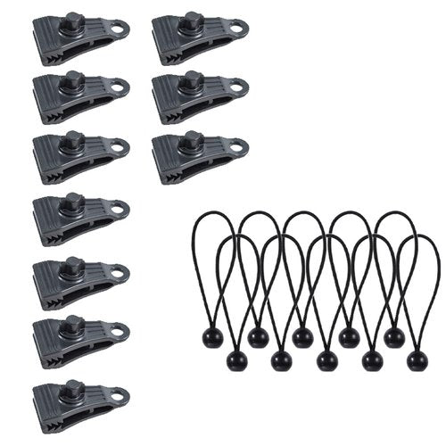 Heavy Duty Tarp Clips - 20 Pack Lock Grip Clamps with Thumb Screw for Tents, Pool Awnings, Car Covers