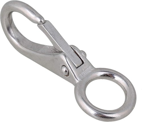 CNBTR Fixed Eye Hook Link 0# Boat Clip Hook 55mm Length Silver 304 Stainless Steel Pack of 20