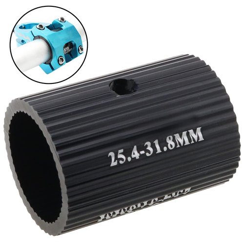 heyous 1 Pair Black 25.4 to 31.8MM Cycling Parts Components Bike Handlebar Shim Bicycle Handlebar Stem Shim Handle Bar Adapter Reducer Aluminum Alloy Clamp Spacer Conversion Shims
