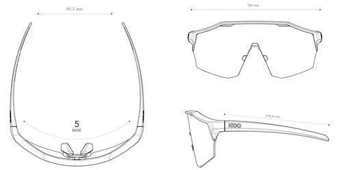 KOO Alibi Sunglasses | Performance Eyewear for Road, MTB, Road Cycling & Cyclocross Sports - Dark Blue Matt Photochromic Red