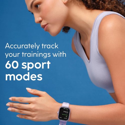 Cubitt Viva Smartwatch/Fitness Tracker with 1.84" Touch AMOLED Screen, Bluetooth Calling, 60+ Sports, Blood Oxygen, Heart Rate, Stress and Sleep Monitor, Waterproof, Step Counter