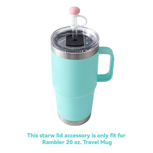MITCHENIFY Silicone Straw Lid Accessories Set Compatible with YETI 20 oz Travel Mug, Convert Stronghold Cup to Straw Cup, Magnetic Slider Replacement, Including Straws, Spill Stoppers, Straw Covers