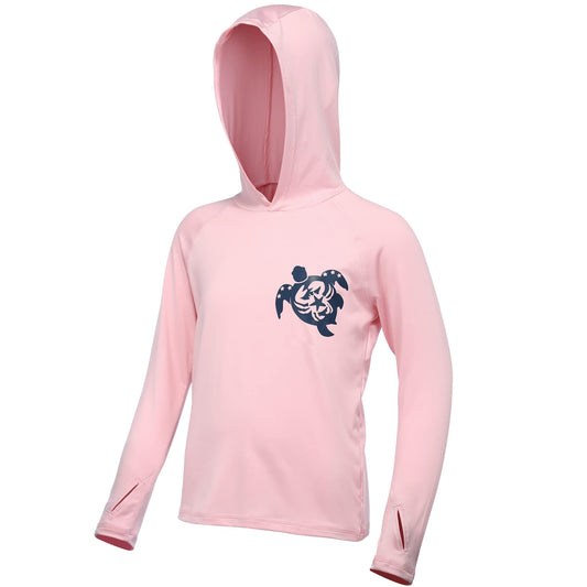DRONIRING Boys Rash Guard Swim Hoodie, UPF 50+ UV Sun Protection Long Sleeve Fishing Shirt, Kids Youth SPF Water Shirts