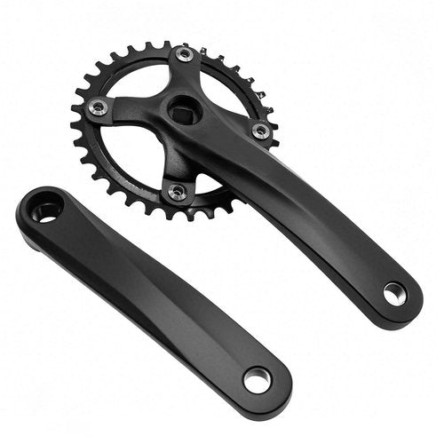 laffoonparts Mountain Bike Single Speed Square Taper Crankset 170mm Cranksets Bicycle Crank Set with 104BCD 32T Round/Oval Chainring, Replacement for Shimano Replacement for SRAM Replacement for FSA