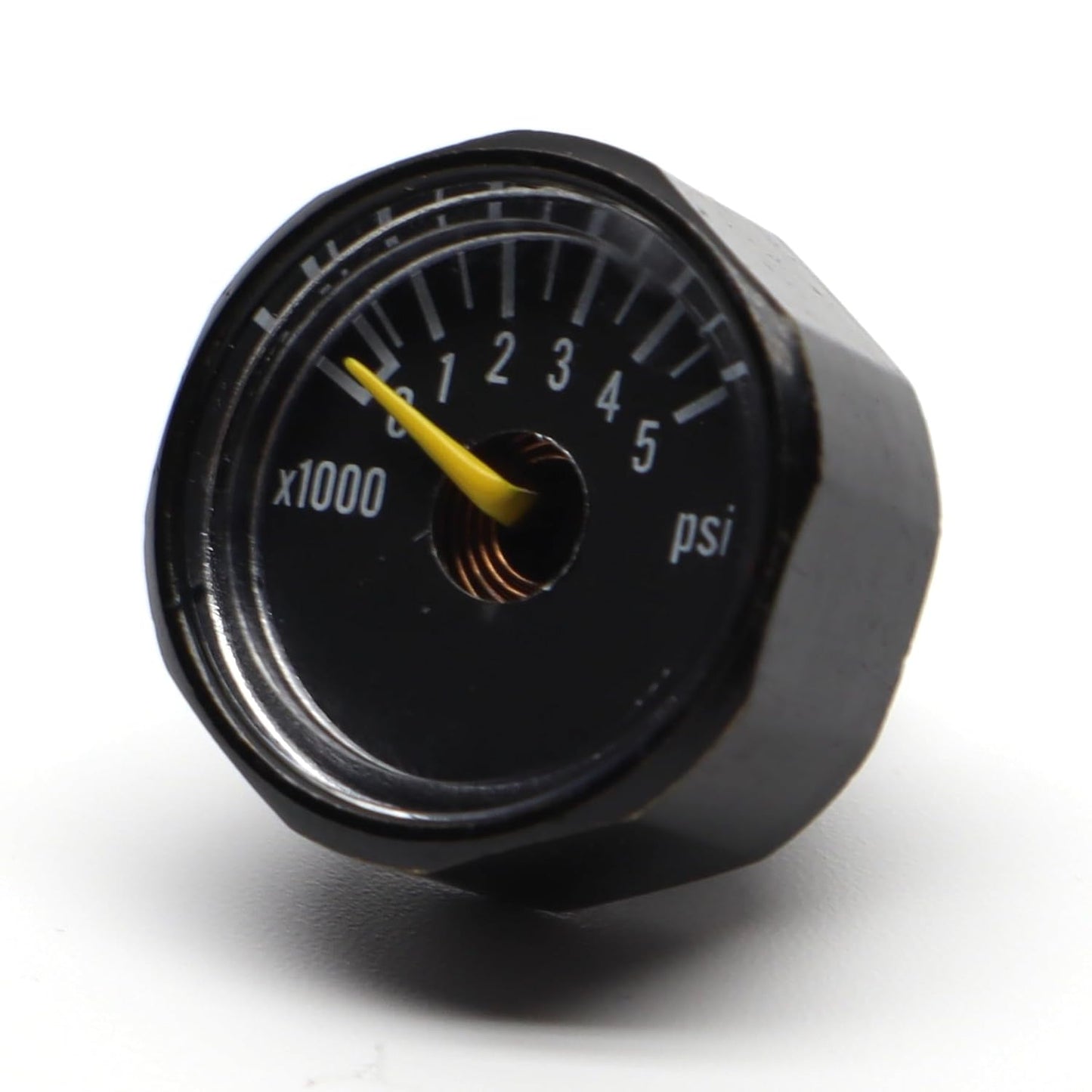 5000 PSI Paintball Air Tank Gauge - Captain O-Ring Black, Fits 3000 & 4500 PSI Tanks