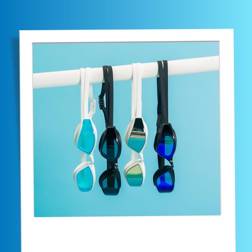 Sporti Lotic Momentum Goggle - Green Lens/Aqua Strap
