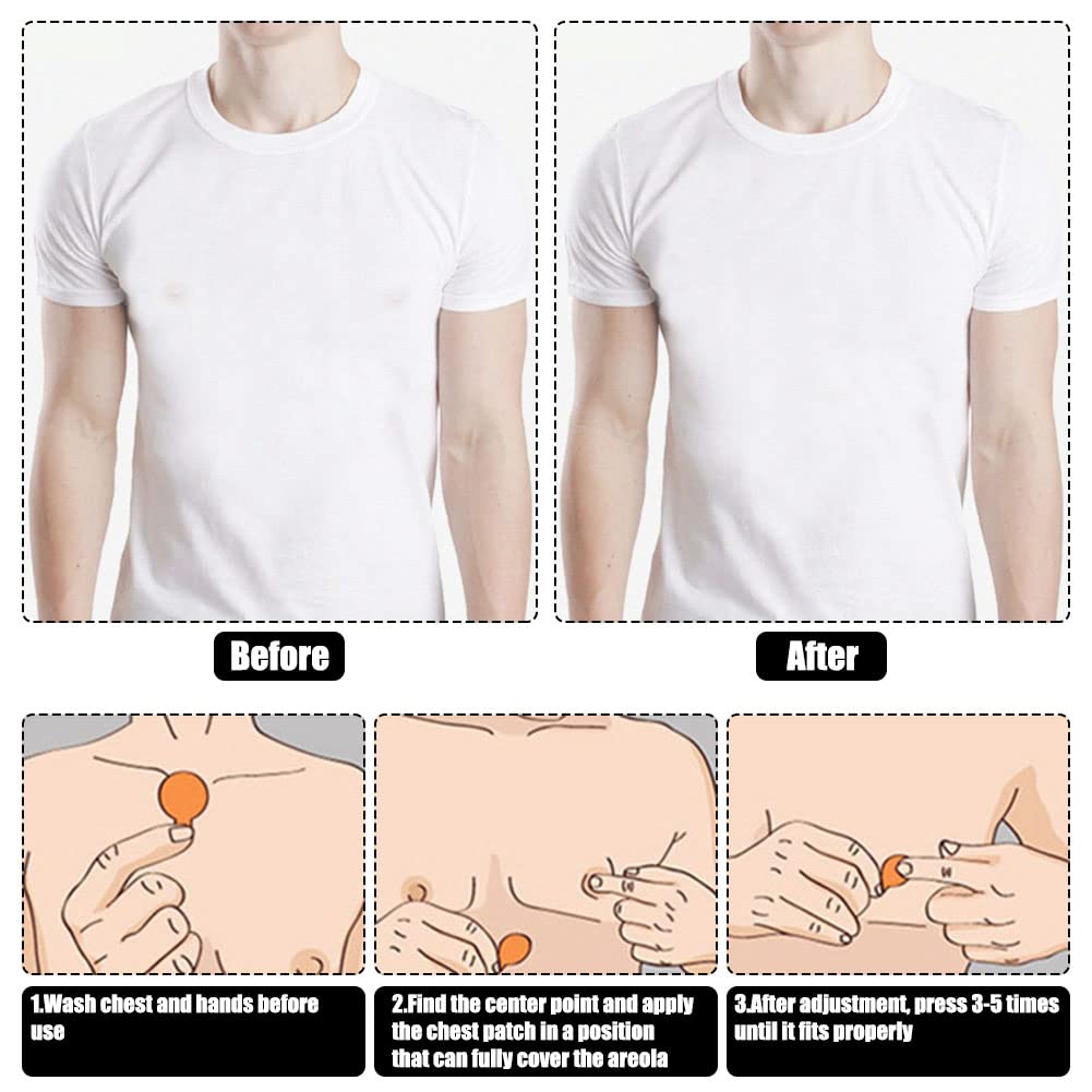 KABAKE 50 Pairs Men's Nipple Covers Anti Chafing Nip Protector Shields Nude