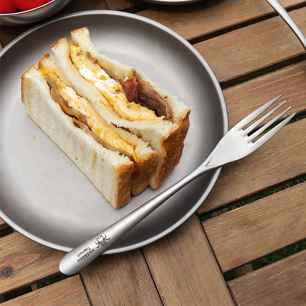 Funien Lightweight Titanium Fork for Home Outdoor Camping Hiking Picnic