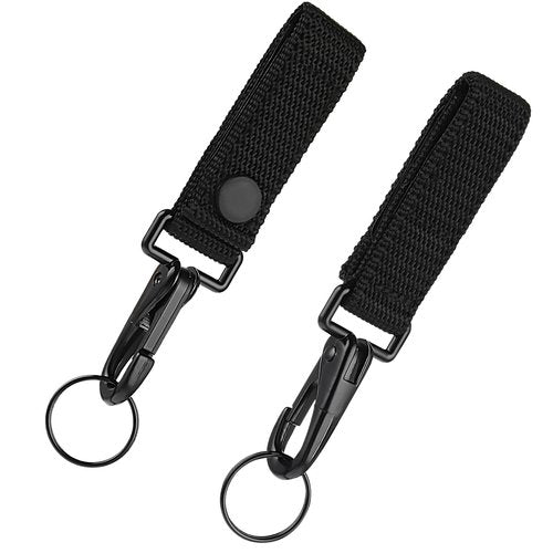 Ymapinc 2 Pcs Heavy Duty Belt Keeper Clip Key Rings Belt Loop Key Holder Key Chain Organizer Metal Clip Duty Belt Keeper Utility Hook for Police Belt Accessories Hook