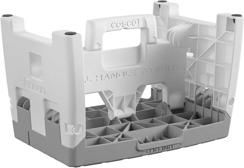 COSCO 1 Step Molded Folding Step Stool, Type 1A, White and Gray (2-Pack)