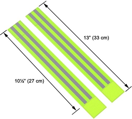 High Visibility Reflective Ankle Bands (4-Pack) | Safety Gear for Jogging, Cycling & Walking