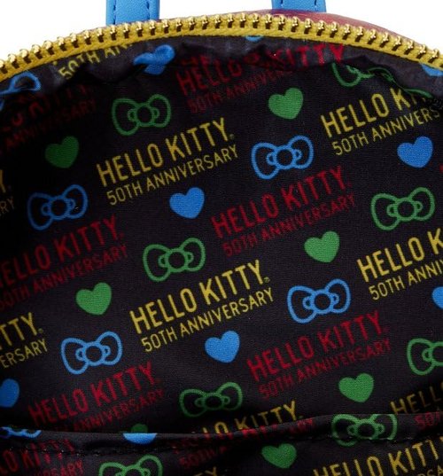 Loungefly Hello Kitty 50th Anniversary Coin Bag Metallic Mini Backpack Standard