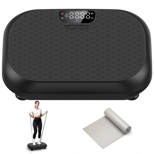 Taevno Vibration Plate Exercise Machine Weight Loss, Full Body Shaker Workout Vibration Plates Lymphatic Drainage, Stand Shake Vibrating Plate for Women Men 450 Lbs Capacity Fitness Platform Black