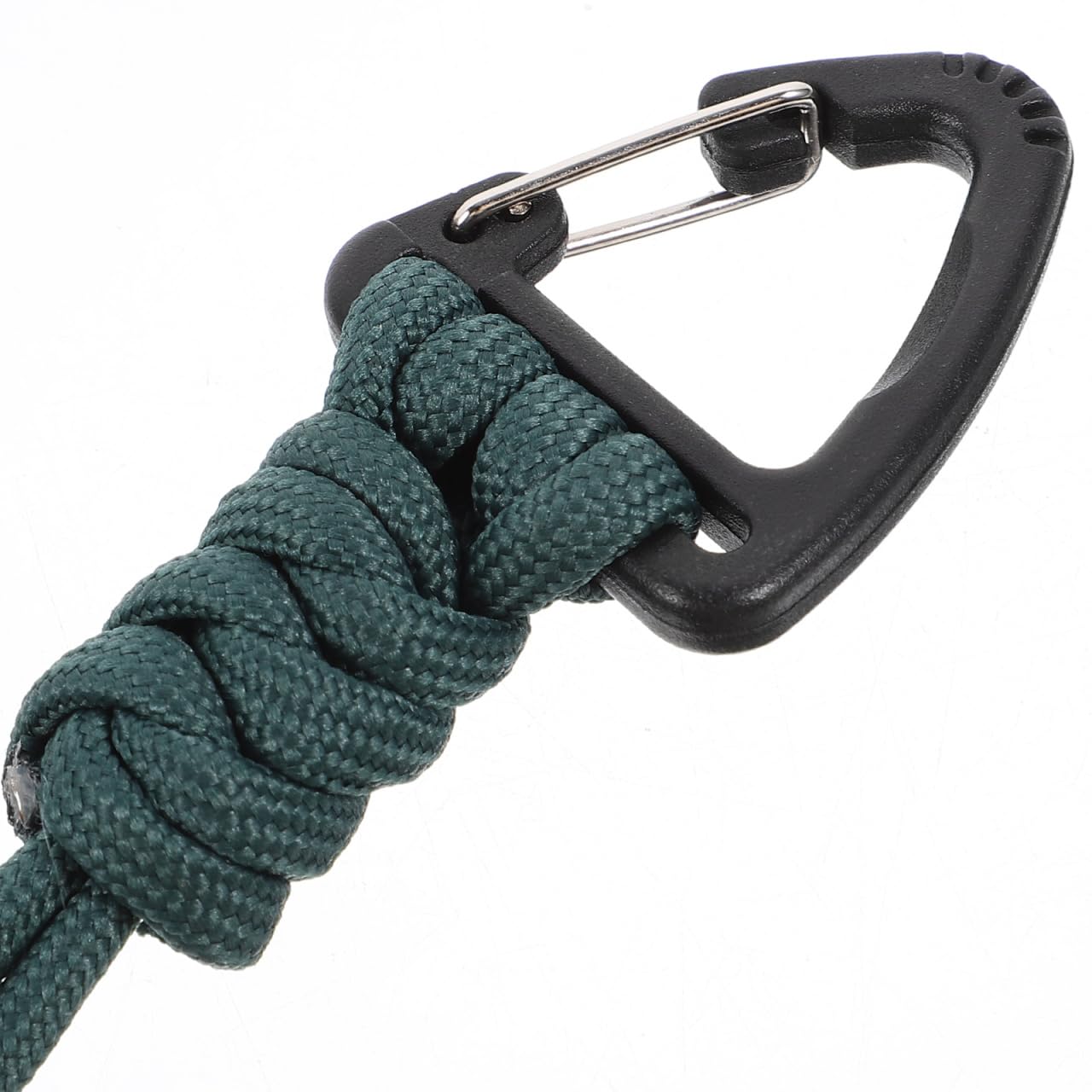 HANABASS 2 Pcs Dark Green Polyester Keychain, Lanyard Lightweight Wristlet Paracord Keychain with Triangle Buckle Lock for Car Keys, Wallet Card Holder