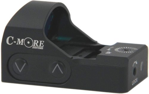 C-MORE Systems Micro Red Dot Sight STS2B, 1x Magnification, Made of Aircraft Grade Aluminum, Adjusts for Wind & Elevation, Ultra Bright, All Weather, Waterproof, Lightweight, Matte Black